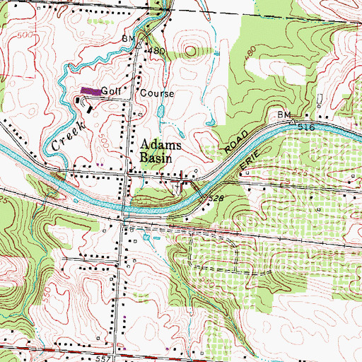 Topographic Map of Locust Grove Cemetery, NY