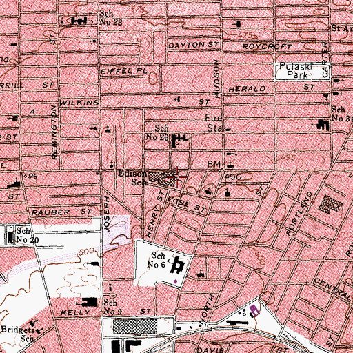 Topographic Map of Centro de Oro Senior Center, NY