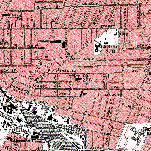 Topographic Map of Eastside Community Center, NY