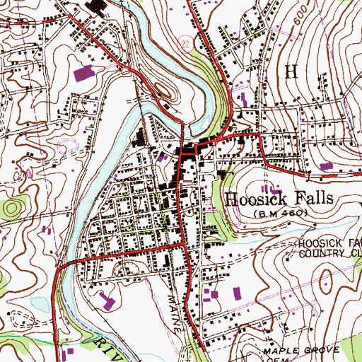Topographic Map of Hoosick Area Senior Service Center, NY