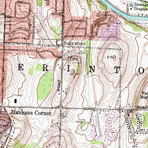 Topographic Map of Perinton Community and Senior Center, NY