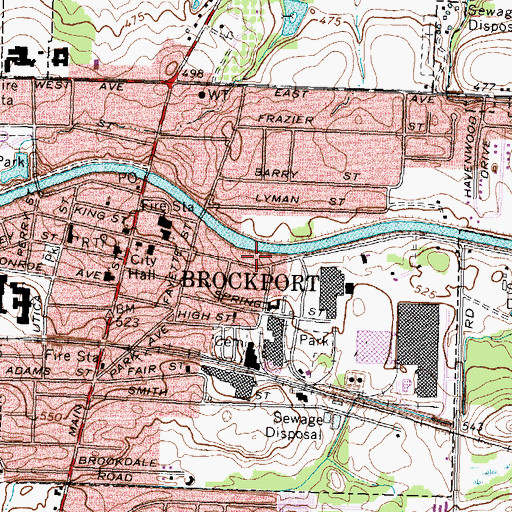 Topographic Map of Sweden Senior Center, NY