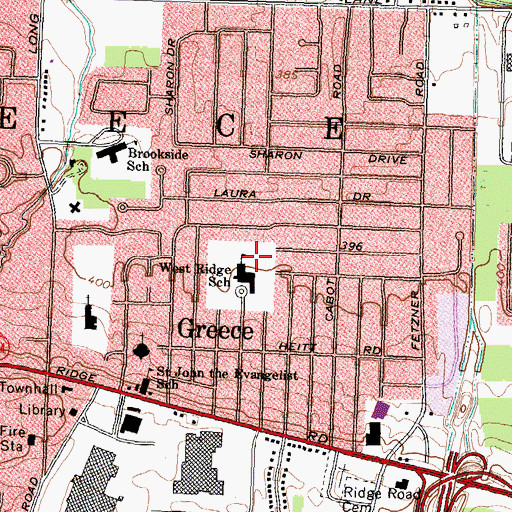 Topographic Map of West Ridge Community Center, NY