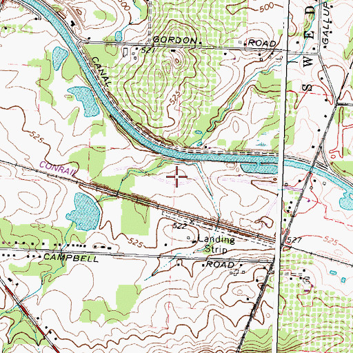 Topographic Map of Arrowhead Golf Club, NY