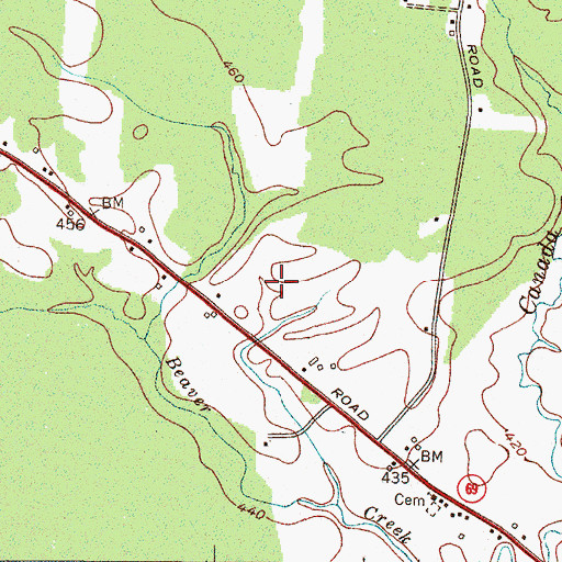 Topographic Map of Beaver Creek Golf Club, NY