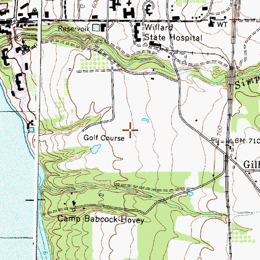 Topographic Map of Bonavista State Golf Club, NY