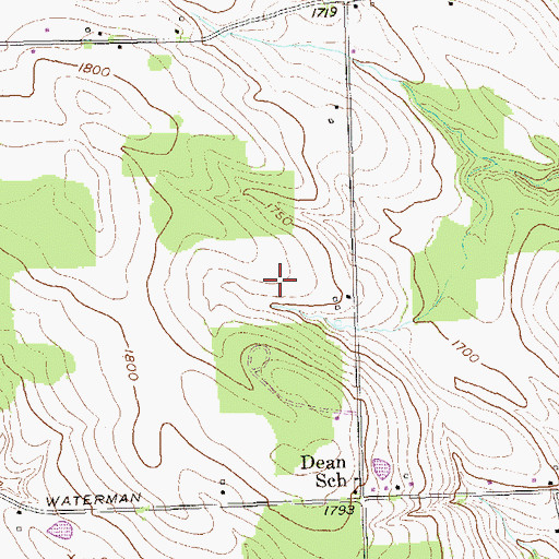 Topographic Map of Breezewood Golf Links, NY