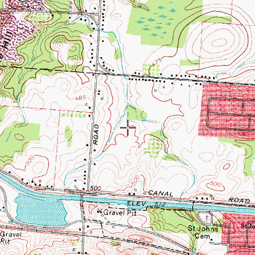 Topographic Map of Buttonwood Golf Course, NY