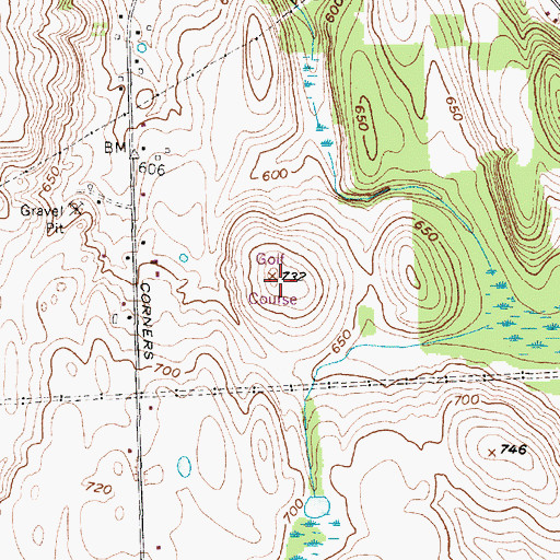 Topographic Map of Camillus Country Club, NY