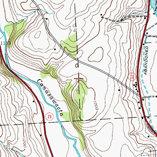 Topographic Map of Canasawacta Golf and Country Club, NY