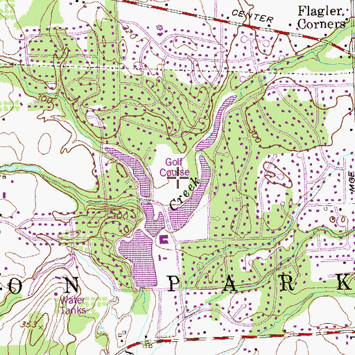 Topographic Map of Clifton Knolls Executive Golf Course, NY