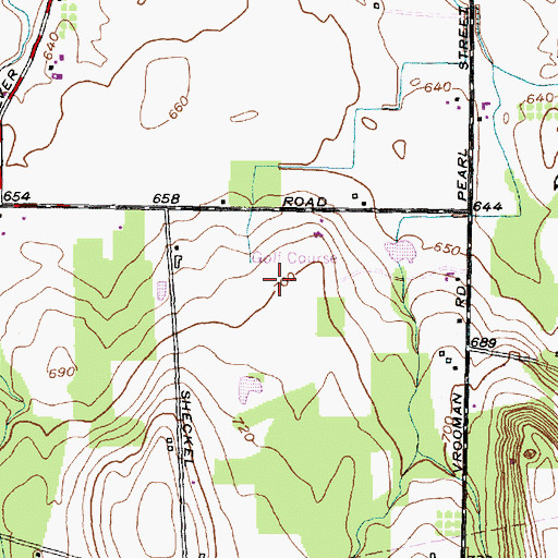 Topographic Map of Clifton Springs Country Club, NY