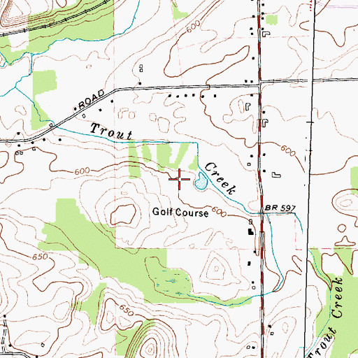 Topographic Map of Country Club of Mendon, NY