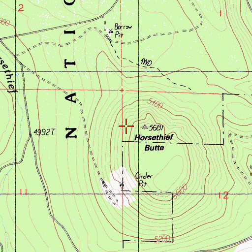 Topographic Map of Horsethief Butte, CA