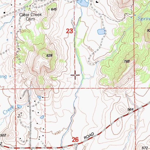 Topographic Map of Horsethief Canyon, CA