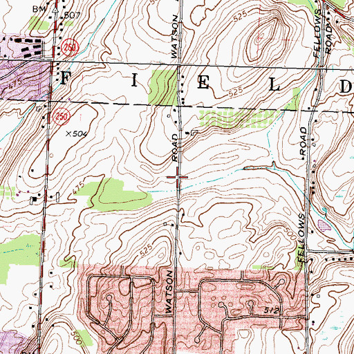 Topographic Map of Eagle Vale Golf Course, NY