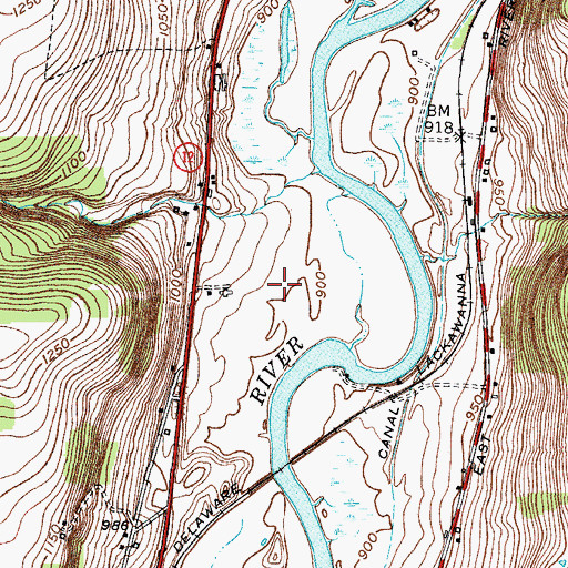 Topographic Map of Genegantslet Golf Club, NY
