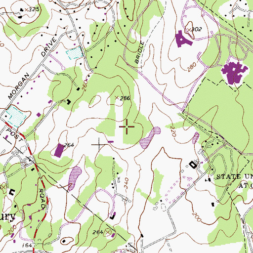 Topographic Map of Glen Oaks Club, NY