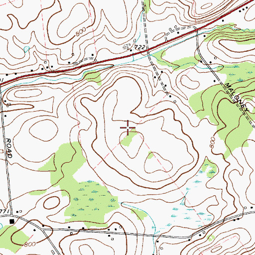 Topographic Map of Hales Mills Country Club, NY