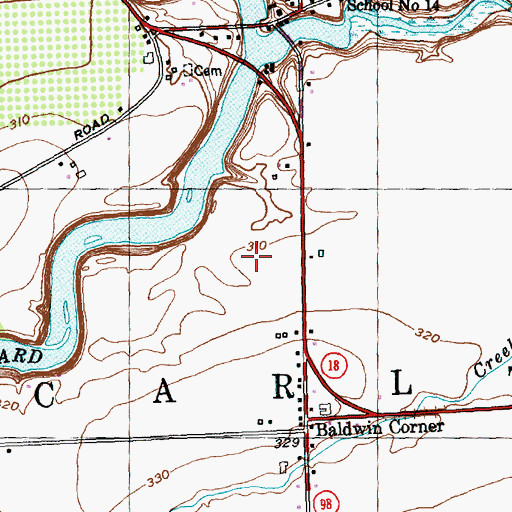 Topographic Map of Harbour Pointe Country Club, NY