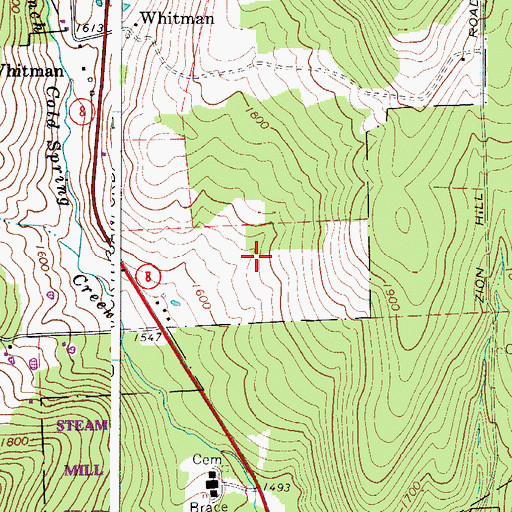 Topographic Map of Hardwood Hills Golf Course, NY