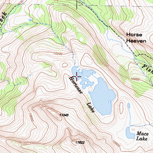 Topographic Map of Hortense Lake, CA