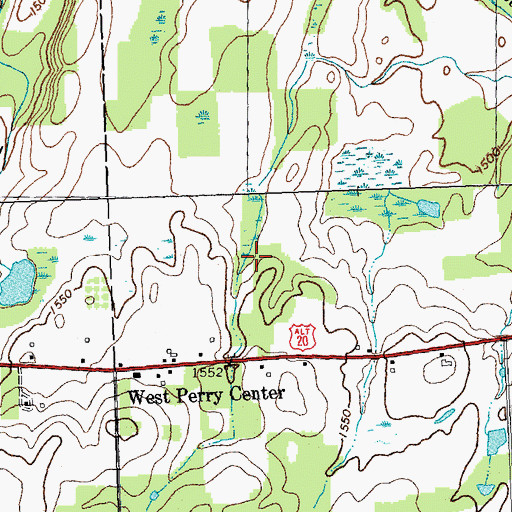Topographic Map of Hidden Acres Executive Golf Course, NY