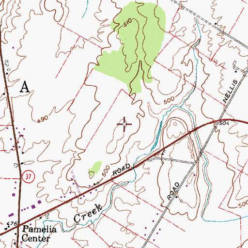 Topographic Map of Highland Meadows Golf and Country Club, NY