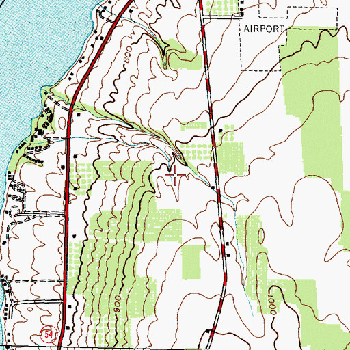 Topographic Map of Lakeside Country Club, NY