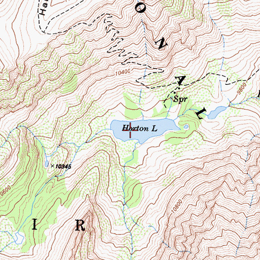 Topographic Map of Horton Lake, CA