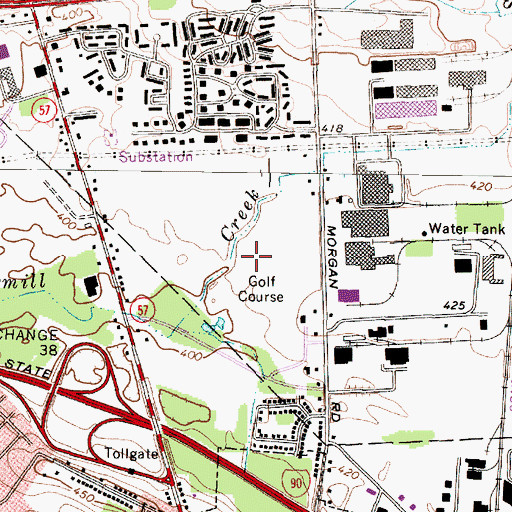 Topographic Map of Liverpool Golf and Country Club, NY
