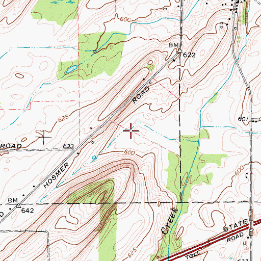 Topographic Map of Mill Creek Golf Course, NY