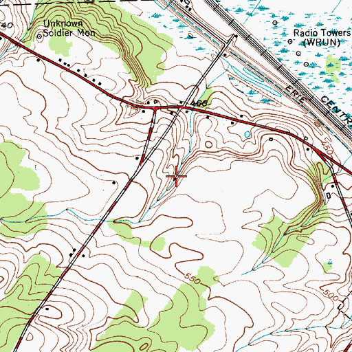 Topographic Map of Oriskany Hills Golf Club, NY