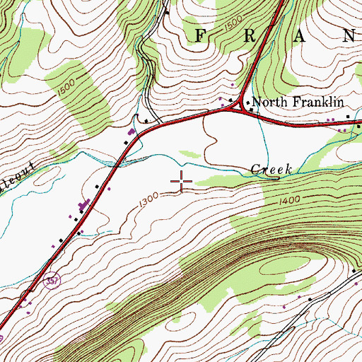 Topographic Map of Ouleout Golf Course, NY