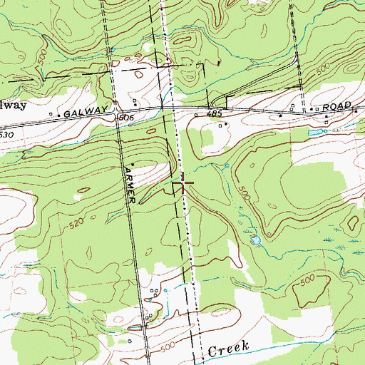 Topographic Map of Pioneer Hills Golf Course, NY