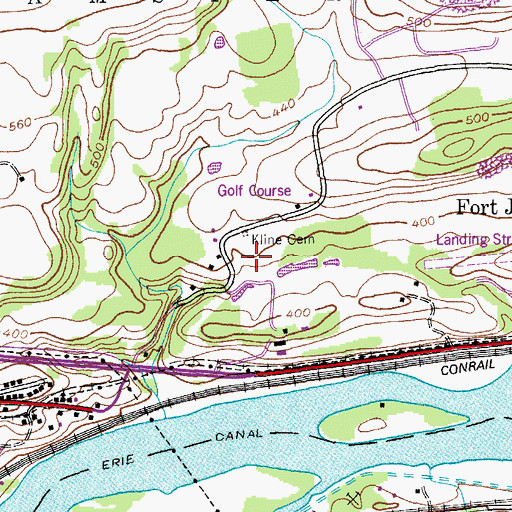 Topographic Map of Rolling Hills Country Club, NY