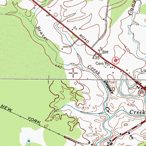 Topographic Map of Rome Country Club, NY