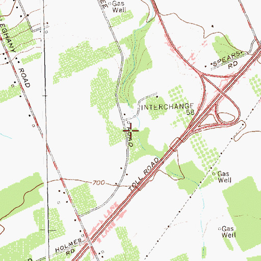 Topographic Map of Rose Brook Golf Course, NY
