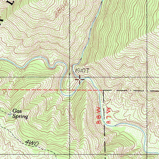 Topographic Map of Hospital Creek, CA
