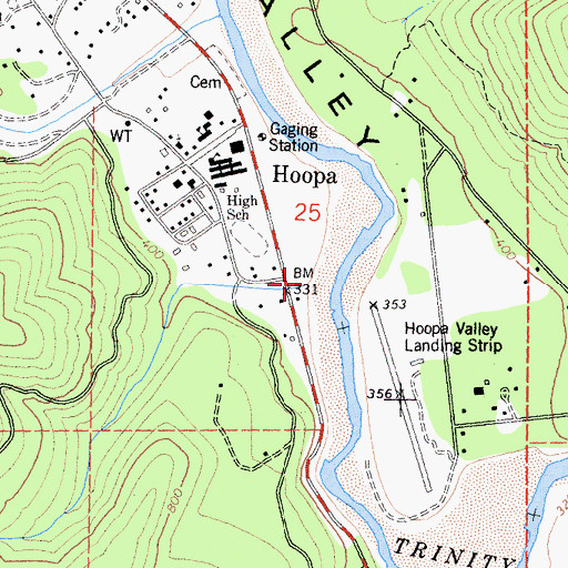 Topographic Map of Hospital Creek, CA