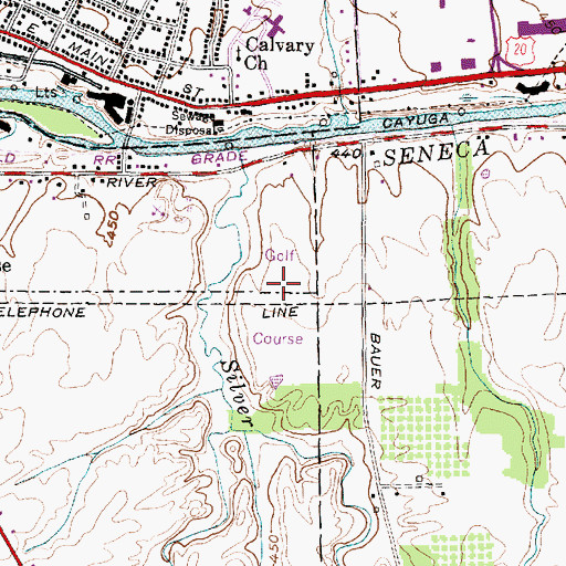 Topographic Map of Silver Creek Golf Club, NY