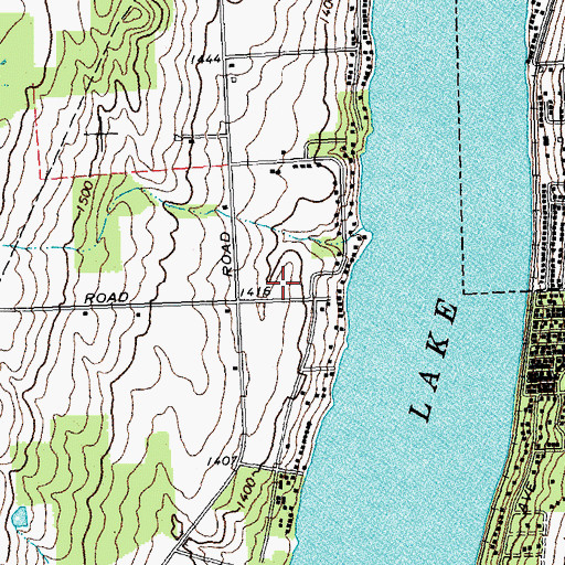 Topographic Map of Silver Lake Country Club, NY