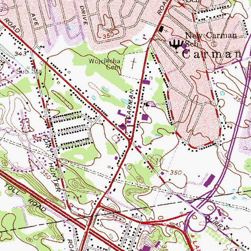 Topographic Map of Abounding Grace Christian Church, NY