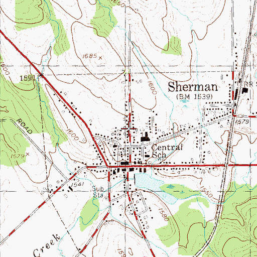 Topographic Map of Abundant Life Seventh Day Adventist Church, NY