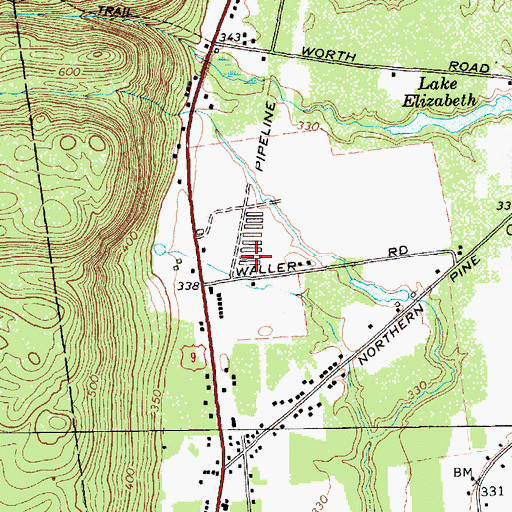 Topographic Map of Adirondack Christian Fellowship Church, NY