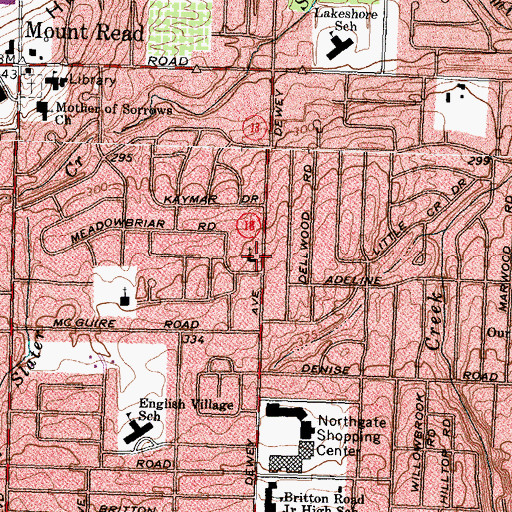 Topographic Map of Aldersgate United Methodist, NY