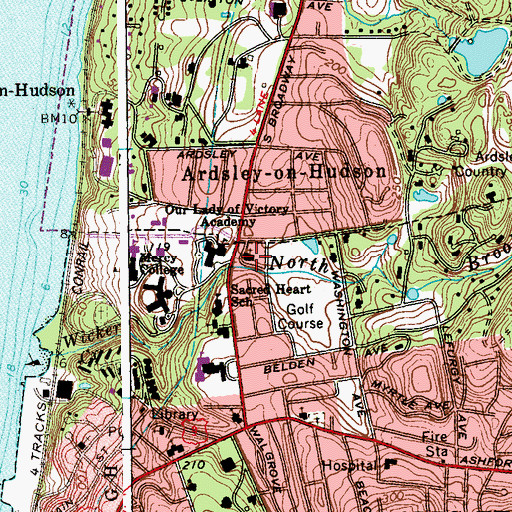 Topographic Map of Aldersgate United Methodist Church, NY