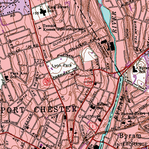 Topographic Map of All Souls' Parish Presbyterian Church, NY
