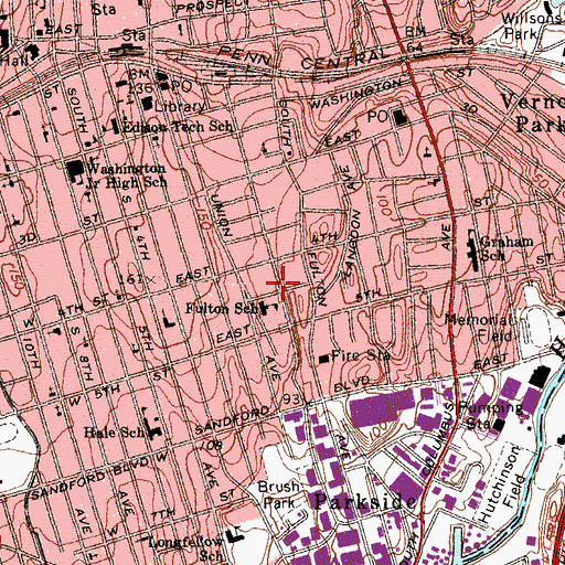 Topographic Map of Allen Temple African Methodist Episcopal Church, NY