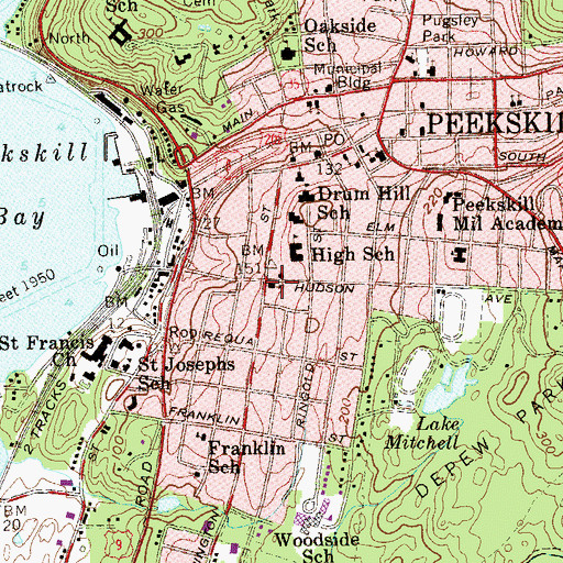Topographic Map of Annsville Baptist Church, NY